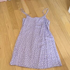 Women’s Lavender Floral Mini Slip Dress